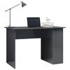 vidaXL Desk High Gloss Grey 110x60x73 cm Engineered Wood