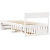 vidaXL Bed Frame without Mattress White 75x190 cm Small Single Solid Wood Pine