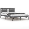 vidaXL Bed Frame without Mattress Grey 135x190 cm Double Solid Wood