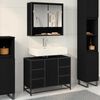vidaXL Bathroom Cabinet Black Oak 80 x 33 x 60 cm Engineered Wood