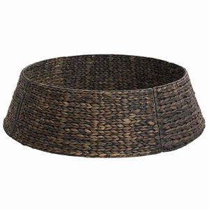 vidaXL Christmas Tree Collar Black 105 x 105 x 28 cm Water hyacinth