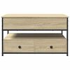 vidaXL Coffee Table Sonoma Oak 85x50x50 cm Engineered Wood and Metal