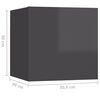 vidaXL Bedside Cabinet High Gloss Grey 30.5x30x30 cm Engineered Wood