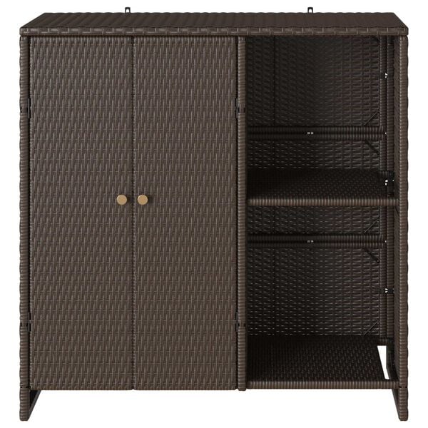 vidaXL Storage Cabinet with Shelf Brown 100 x 36 x 102 cm Rattan