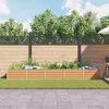 vidaXL Garden Raised Bed Light Brown 400 x 80 x 45 cm Galvanised Steel