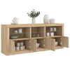 vidaXL Sideboard with LED Lights Sonoma Oak 162x37x67 cm