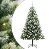 vidaXL Artificial Hinged Christmas Tree with Flocked Snow 300 LEDs