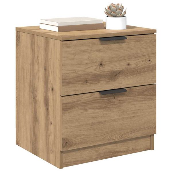 vidaXL Bedside Cabinet with Drawer 2 pcs Artisan Oak 45 x 39 x 50cm