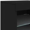 vidaXL Sideboard with LED Lights Black 123x37x67 cm
