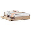 vidaXL Bed Frame without Mattress 135x190 cm Double Solid Wood Pine