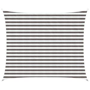 vidaXL Sunshade Sail 2.5 x 4 m HDPE Rectangular Light Grey and White