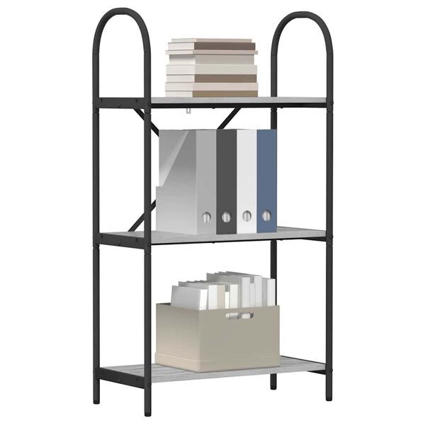 vidaXL Bookshelf Grey Sonoma 60 x 30 x 109 cm Engineered wood
