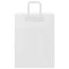 vidaXL Paper Bags 250 pcs with Handles White 26x12x35 cm