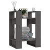vidaXL Book Cabinet/Room Divider Grey 41x35x57 cm Solid Wood Pine