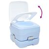 vidaXL Camping Toilet Manual Light Blue and White 41.5 x 36.5 x 30 cm