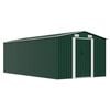 vidaXL Garden Shed 257x489x181 cm Metal Green