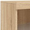 vidaXL Sideboard with LED Lights Sonoma Oak 202x37x100 cm