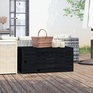 vidaXL Garden Box Black 101x50,5x46,5 cm Solid Wood Pine