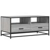vidaXL Coffee Table Grey Sonoma 100x50x45 cm Engineered Wood and Metal