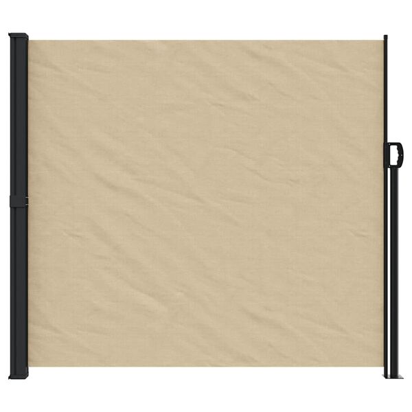 vidaXL Retractable Side Awning Beige 180x300 cm