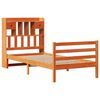 vidaXL Bookcase Bed without Mattress Wax Brown 100x200cm Solid Wood Pine