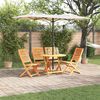 vidaXL Garden Dining Set Folding 5 pcs Brown Solid acacia wood
