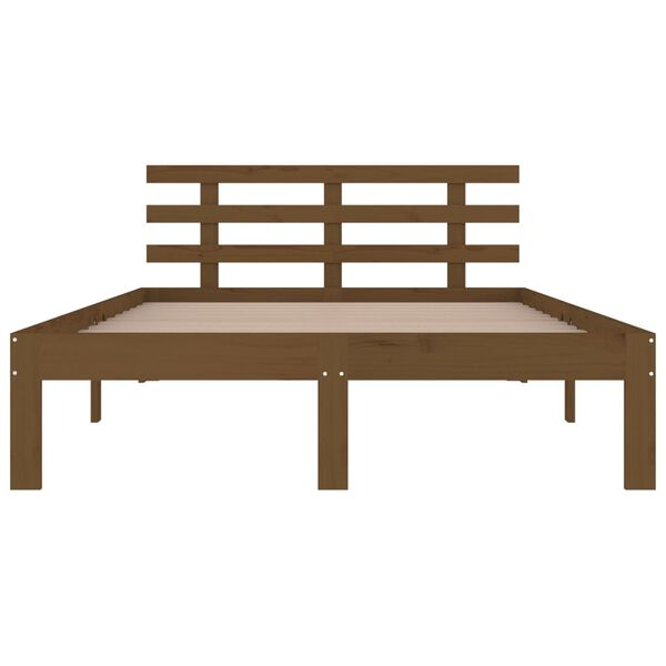 vidaXL Bed Frame without Mattress Honey Brown Solid Wood 200x200 cm
