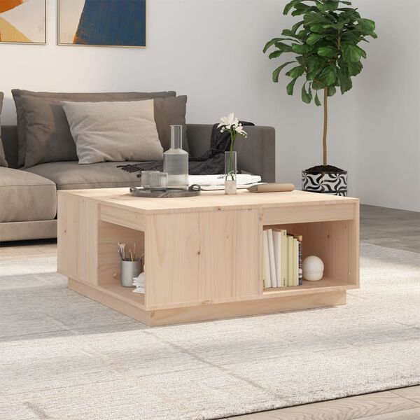 vidaXL Coffee Table 80x81x36.5 cm Solid Wood Pine