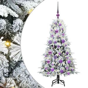 vidaXL Artificial Hinged Christmas Tree White 120 cm PE and PVC