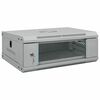 vidaXL Network Cabinet with Storage Grey 53 x 35 x 21 cm Steel