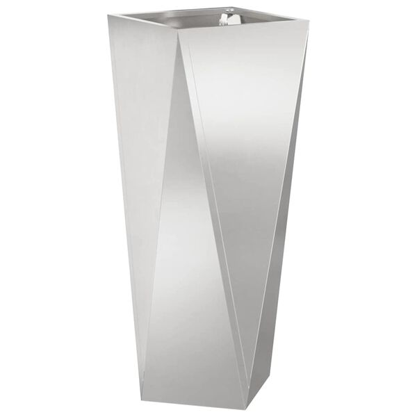 vidaXL Planter Silver 30 x 30 x 75 cm Stainless Steel