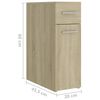 vidaXL Apothecary Cabinet Sonoma Oak 20x45.5x60 cm Engineered Wood