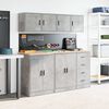 vidaXL Garage Wall Cabinets 2 pcs Concrete Grey Engineered Wood