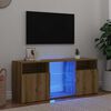 vidaXL TV Cabinet with LED Lights Artisian Oak 120x30x50 cm Engineered Wood