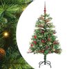 vidaXL Artificial Christmas Tree 150 LEDs Warm White PVC and Metal