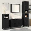 vidaXL Bathroom Furniture Set 4 pcs Black Oak Engineered Wood