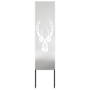vidaXL Garden Privacy Screen Silver 32 x 140 cm Stainless steel