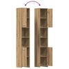 vidaXL 3 Piece Bathroom Furniture Set Artisan Oak Engineered Wood