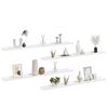 vidaXL Wall Shelves 4 pcs High Gloss White 100x9x3 cm