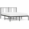 vidaXL Metal Bed Frame without Mattress with Headboard Black 140x200cm