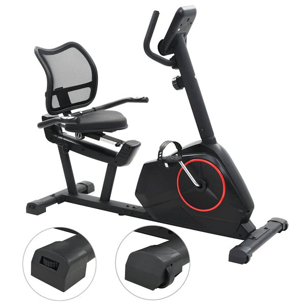 vidaXL Magnetic Recumbent Exercise Bike with Pulse Measurement