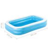 Bestway Family Rectangular Inflatable Pool 262x175x51cm Blue and White