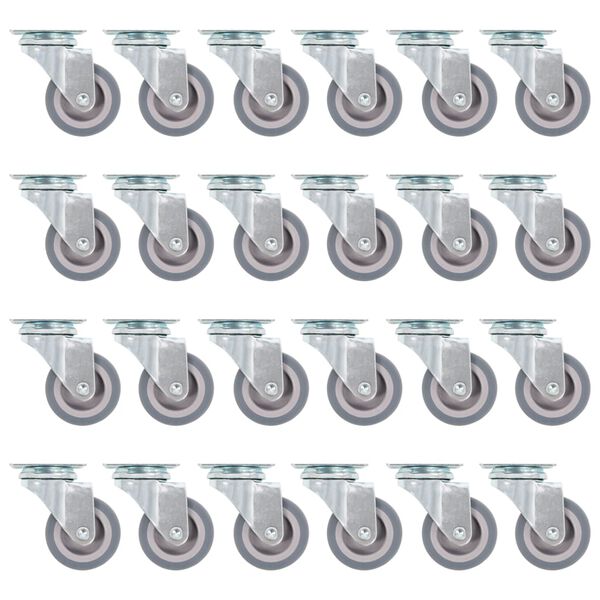 vidaXL Swivel Casters 24 pcs 50 mm