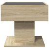 vidaXL Coffee Table with LED Sonoma Oak 50x50x45 cm Engineered Wood
