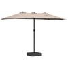 vidaXL Garden Parasol Taupe 385 x 209 x 244 cm Polyester