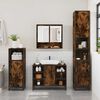 vidaXL 2 Piece Bathroom Furniture Set Smoked Oak Engineered Wood