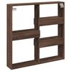 vidaXL Wall Cabinet Brown Oak 80x15x80 cm Engineered Wood