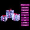 vidaXL Gift Box with 60 LEDs 3 pcs Cold white 20 x 20 x 20 cm Acrylic