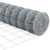 vidaXL Euro Fence Silver 1.4 x 10 m Hot dip galvanized iron