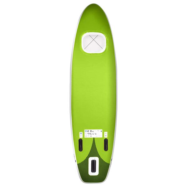 vidaXL Inflatable Stand Up Paddle Board Set Green 330x76x10 cm